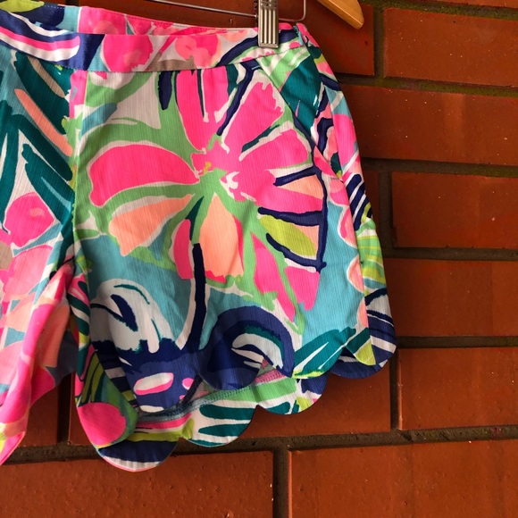 LILY PULITZER Women's 5" Shorts Scalloped Size 00 - Picture 4 of 4
